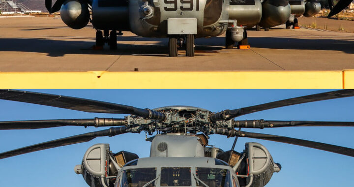 The CH-53K King Stallion is a heavy-lift cargo helicopter developed by Sikorsky