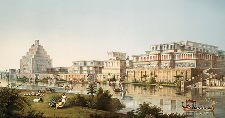 A 19th-century reconstruction of Nineveh, the Assyrian capital 705–612 BC